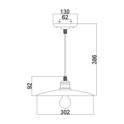 Feiss - Hanglamp aan een koord URBAN RENEWAL 1xE27/60W/230V brons