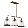 Feiss - Hanglamp met stang HOBSON 3xE27/60W/230V brons