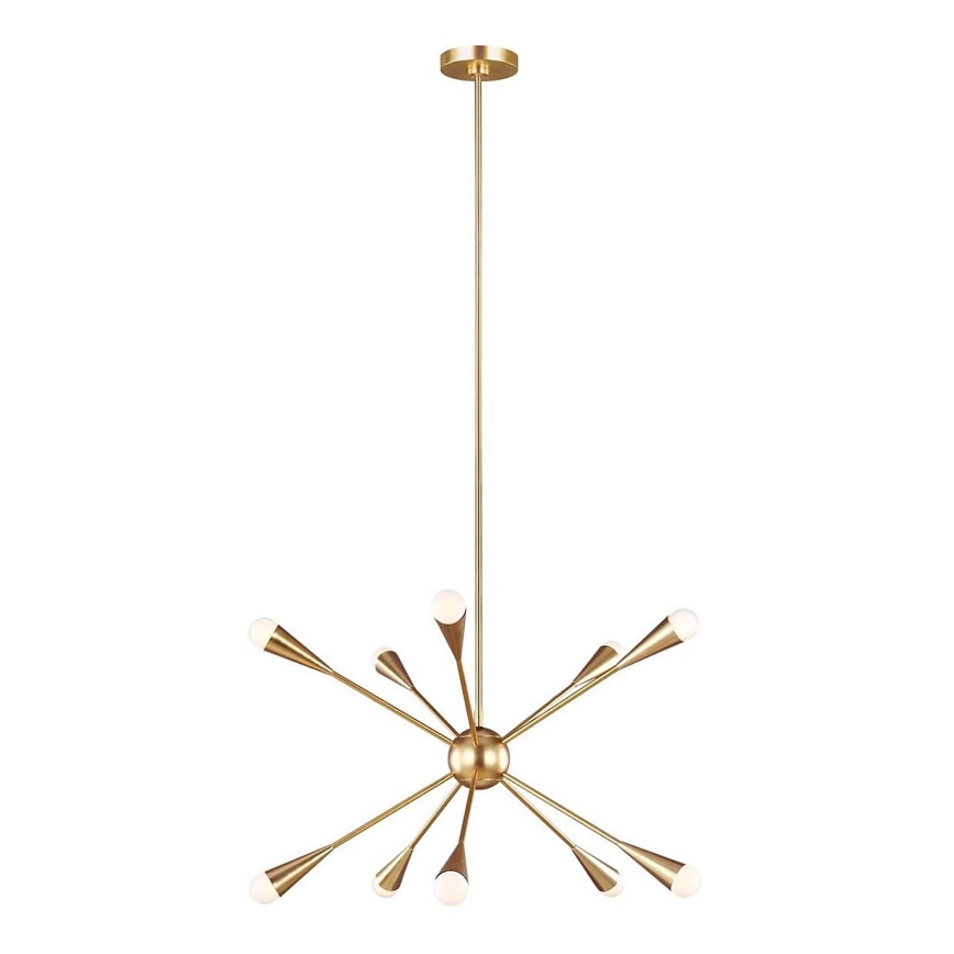 Feiss - LED Hanglamp met vaste pendel JAX 10xG9/3W/230V goud