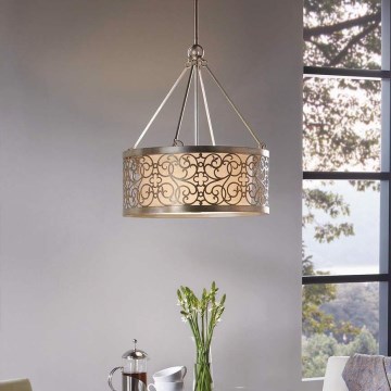 Feiss - Lustre sur tige ARABESQUE 4xE27/60W/230V doré