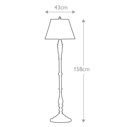 Feiss - Staande lamp LINCOLNDALE 1xE27/60W/230V brons/beige