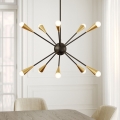 Feiss - Suspension-barre JAX 10xG9/3W/230V noir/doré