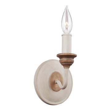 Feiss - Wandlamp HARTSVILLE 1xE14/40W/230V beige/bruin