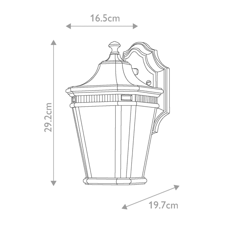 Feiss - Wandlamp voor buiten COTSWOLD LANE 1xE27/100W/230V IP44 zwart