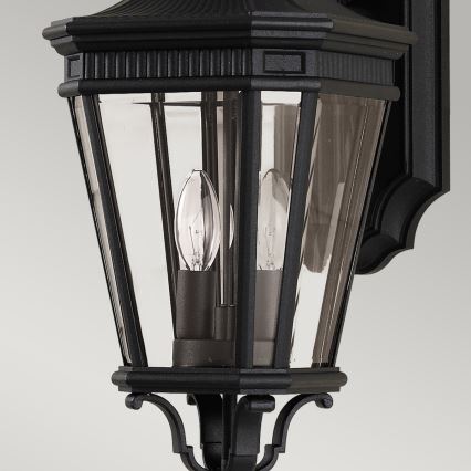 Feiss - Wandlamp voor buiten COTSWOLD LANE 2xE14/60W/230V IP44 zwart