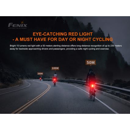 Fenix BC05RV20 - Oplaadbare LED Fiets Lamp LED/USB IP66