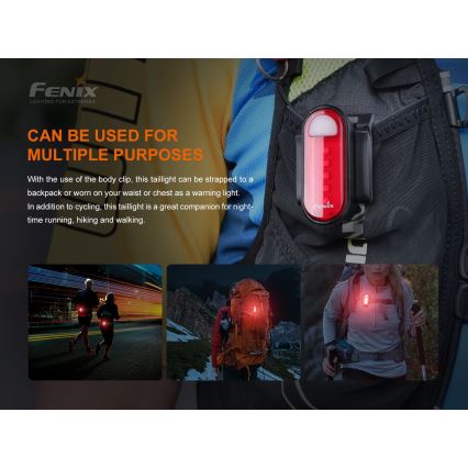 Fenix BC05RV20 - Oplaadbare LED Fiets Lamp LED/USB IP66