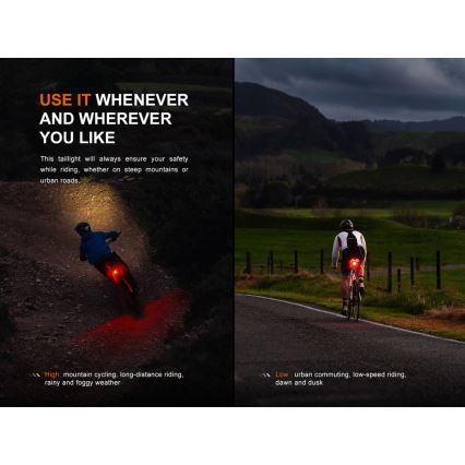 Fenix BC06R - LED Dimbare oplaadbare fietslamp LED/USB IP66 90 lm 24,5 h 560 mAh