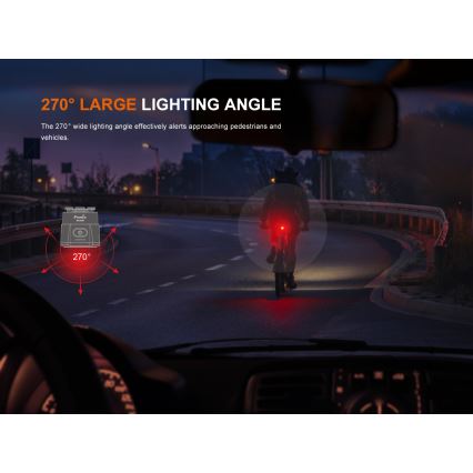 Fenix BC06R - LED Dimbare oplaadbare fietslamp LED/USB IP66 90 lm 24,5 h 560 mAh
