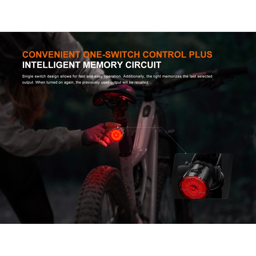Fenix BC06R - Éclairage de vélo à intensité variable et rechargeable LED/USB IP66 90 lm 24,5 h