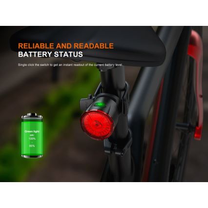 Fenix BC06R - Éclairage de vélo à intensité variable et rechargeable LED/USB IP66 90 lm 24,5 h