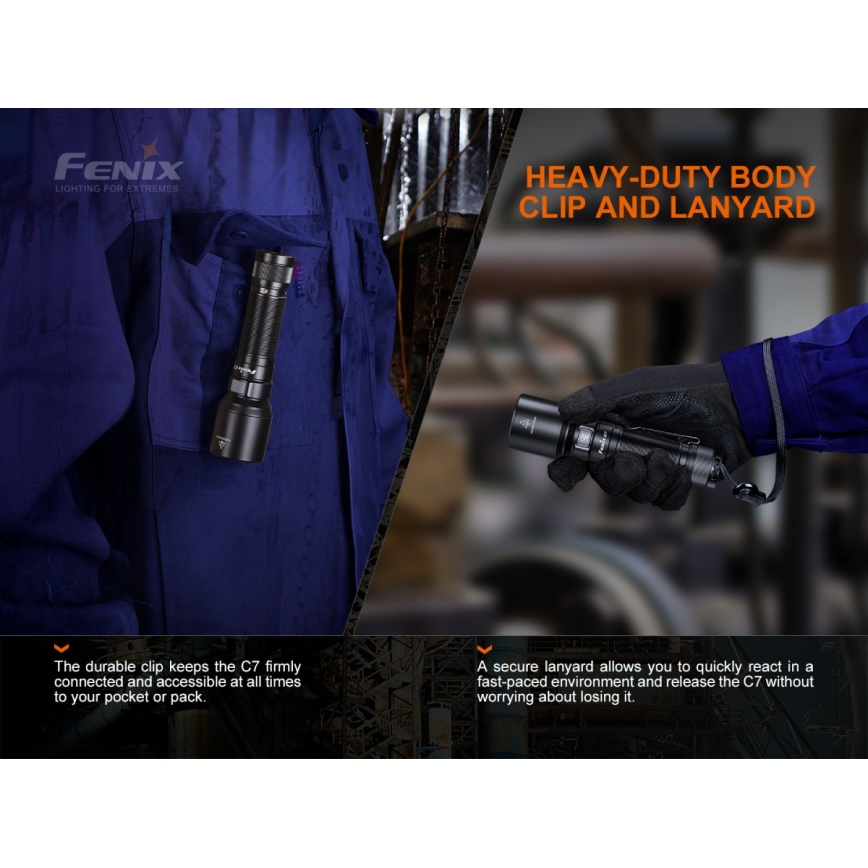 Fenix C7 - Dimbare oplaadbare zaklamp LED/1x21700 IP68 3000 lm 68 uur