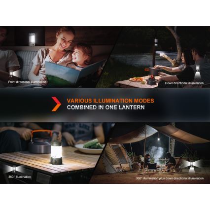 Fenix CL26RPROCAM - LED Dimbaar draagbaar oplaadbaar lamp LED/USB IP66 650 lm 408 h 5000 mAh grijs