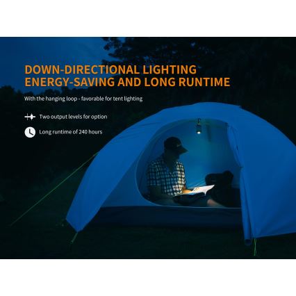 Fenix CL26RRED - LED Dimbaar draagbaar oplaadbaar lamp LED/USB/2xCR123A IP66 400 glanzend 400 h 2600 mAh oranje