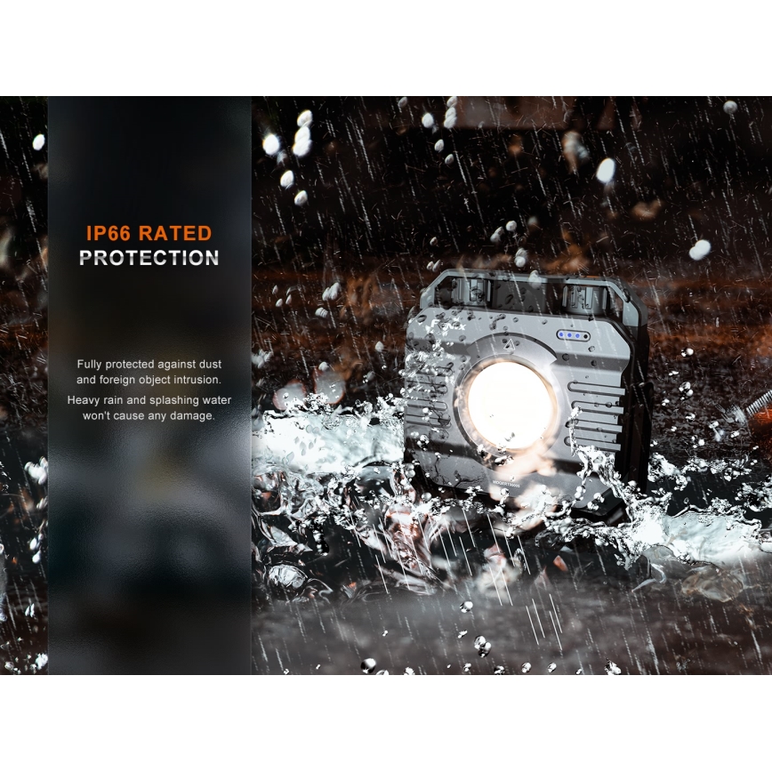 Fenix CL28R - Projecteur à intensité variable rechargeable avec une batterie portative LED/USB IP66 2000 brillant 360 h 10000 mAh
