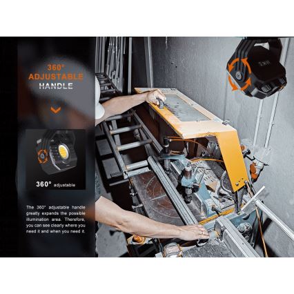 Fenix CL28R - Projecteur à intensité variable rechargeable avec une batterie portative LED/USB IP66 2000 brillant 360 h 10000 mAh