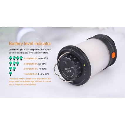 Fenix CL30R - LED draagbare oplaadbare lamp LED/USB/6xCR123A IPX7 650 lm 300 h 2600 mAh