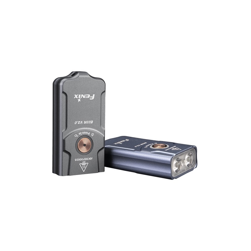 Fenix E03RV20GREY - LED Oplaadbare zaklamp LED/USB IP66 500 glanzend 30 h 400 mAh