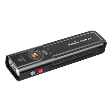 Fenix E06RPROEUBLC- Lampe de poche LED rechargeable à intensité réglable LED/USB 1650 mAh IP66 1600 lm 111 h noire