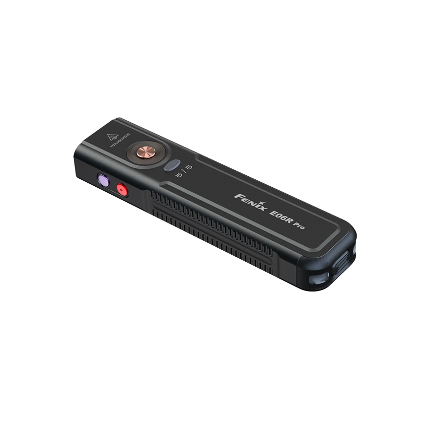 Fenix E06RPROEUBLC- Lampe de poche LED rechargeable à intensité réglable LED/USB 1650 mAh IP66 1600 lm 111 h noire