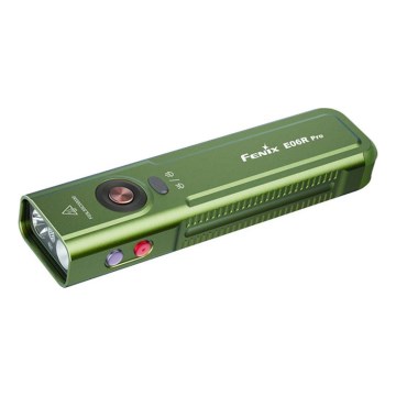 Fenix E06RPROEUOLI - Lampe de poche LED rechargeable à intensité réglable/USB 1650 mAh IP66 1600 lm 111 h verte