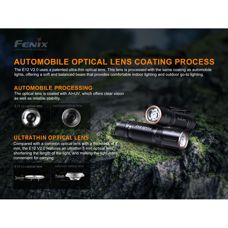 Fenix E12V20 - LED Zaklamp LED/1xAA IP68