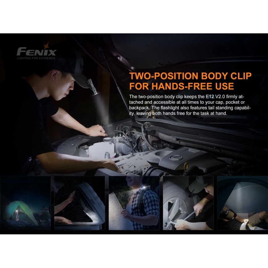 Fenix E12V20 - LED Zaklamp LED/1xAA IP68