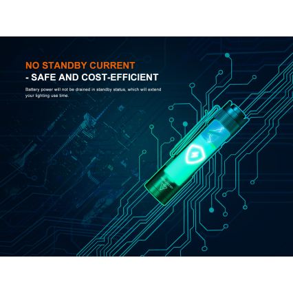 Fenix E12V30 - Lampe de poche LED rechargeable à intensité réglable LED/1xAA 2000 mAh IP68 200 lm 100 h noire