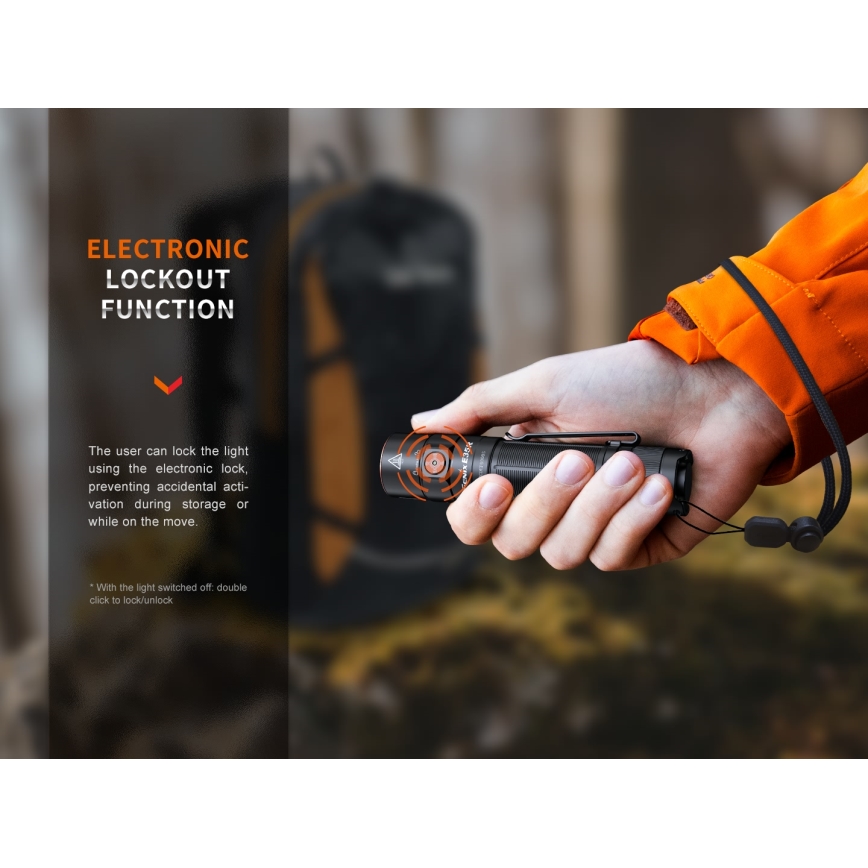 Fenix E35RSETAODS - Lampe torche à intensité variable rechargeable LED/USB IP68 3100 lm 69 h 5000 mAh + diffuseur 26,5mm