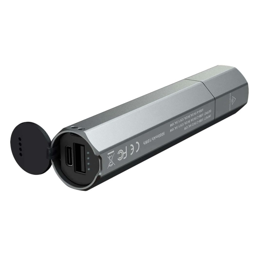 Fenix ECPBLCK - Lampe torche rechargeable avec batterie portative USB IP68 1600 brillant 504 h 5000 mAh noir