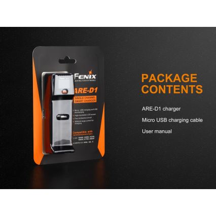 Fenix FENARED1 - Chargeur de pile 1xLi-ion/AAA/AA/C 5V