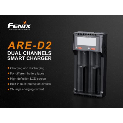 Fenix FENARED2 - Acculader 2xLi-ion/AAA/AA/C 5V