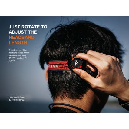 Fenix HL18RTV20BLC - Lampe frontale à intensité variable rechargeable LED/USB/3xAAA IP66 800 lm 160 h 1900 mAh noir/orange