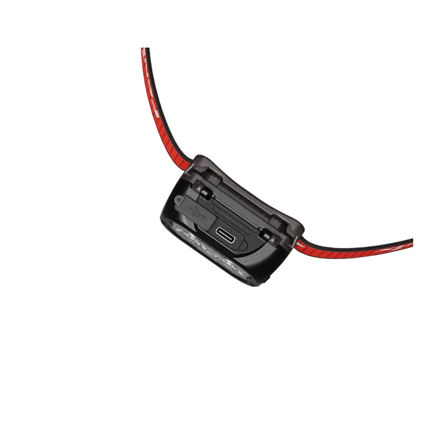 Fenix HL18RTV20BLC - Lampe frontale à intensité variable rechargeable LED/USB/3xAAA IP66 800 lm 160 h 1900 mAh noir/orange