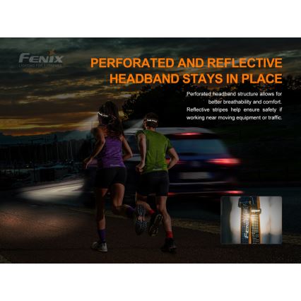 Fenix HM50RV20 - Lampe frontale rechargeable 3xLED/USB/1xCR123A IP68 700 brillant 120 h 700 mAh