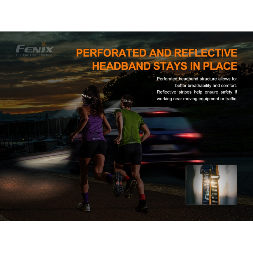 Fenix HM50RV20 - Lampe frontale rechargeable 3xLED/USB/1xCR123A IP68 700 brillant 120 h 700 mAh