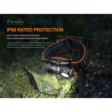 Fenix HM51RV20 - Oplaadbare LED-hoofdlamp 3xLED/1xCR123A/USB IP68 700 lm 120 u 700 m