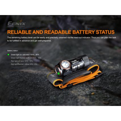 Fenix HM51RV20 - Oplaadbare LED-hoofdlamp 3xLED/1xCR123A/USB IP68 700 lm 120 u 700 m