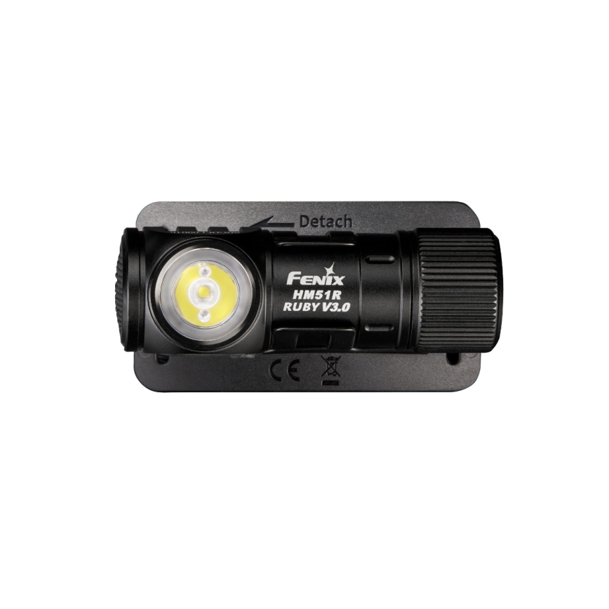 Fenix HM51RV3ABL - Lampe frontale LED rechargeable dimmable LED/USB/1xCR123A 950 mAh IP68 860 lm 125 h noire