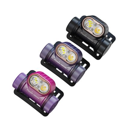 Fenix HM55RPRP - LED dimbare oplaadbare hoofdlamp LED/USB/1xCR123A 1600 mAh IP68 1200 lm 141,2 h paars/zwart