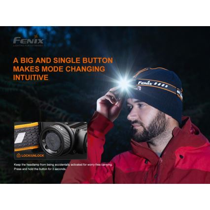 Fenix HM60R - Lampe frontale à intensité variable rechargeable 4xLED/USB/2xCR123A IP68 1300 brillant 300 h 3400 mAh