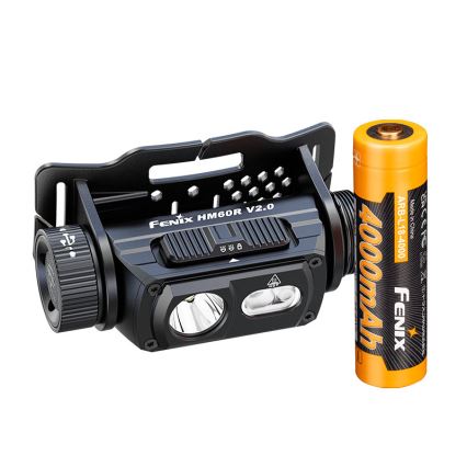 Fenix HM60RV20 - LED-dimbare oplaadbare hoofdlamp LED/USB 4000 mAh IP68 1600 lm 292 h oranje