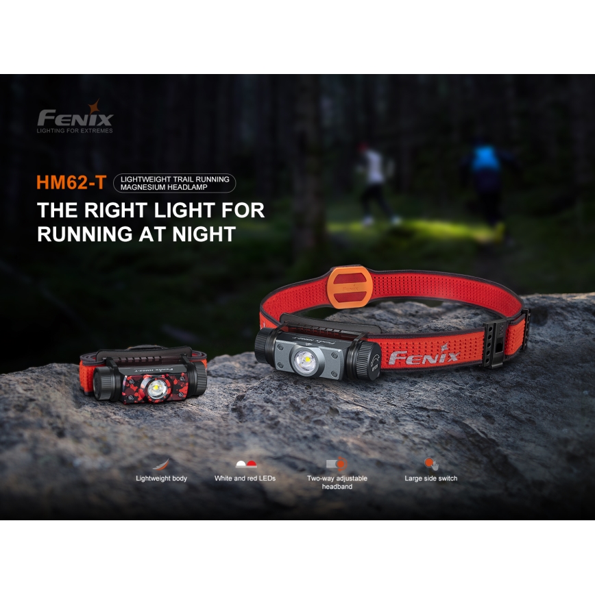 Fenix HM62TMGM - LED Dimbaar oplaadbaar hoofdlamp LED/USB IP68 1200 glanzend 280 h 3400 mAh