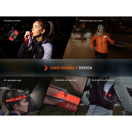 Fenix HM62TMGM - LED Dimbaar oplaadbaar hoofdlamp LED/USB IP68 1200 glanzend 280 h 3400 mAh