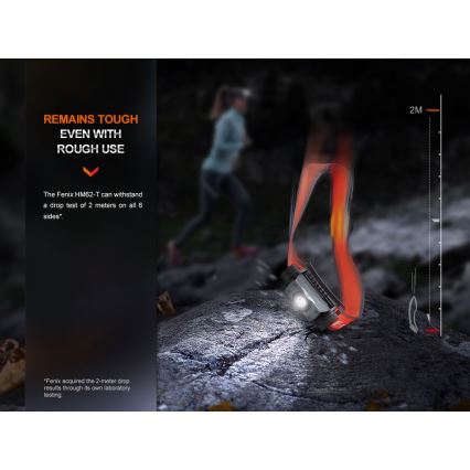 Fenix HM62TMGM - LED Dimbaar oplaadbaar hoofdlamp LED/USB IP68 1200 glanzend 280 h 3400 mAh