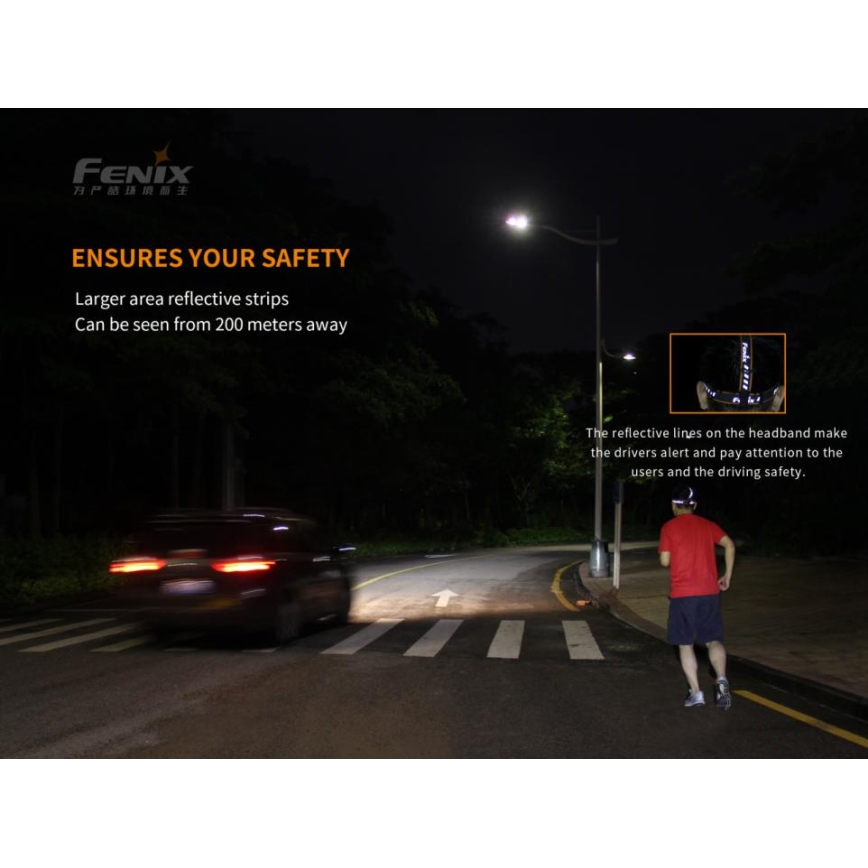 Fenix HM65R - LED Oplaadbare hoofdlamp 2xLED/USB/2xCR123A IP68 1400 glanzend 300 h 3400 mAh