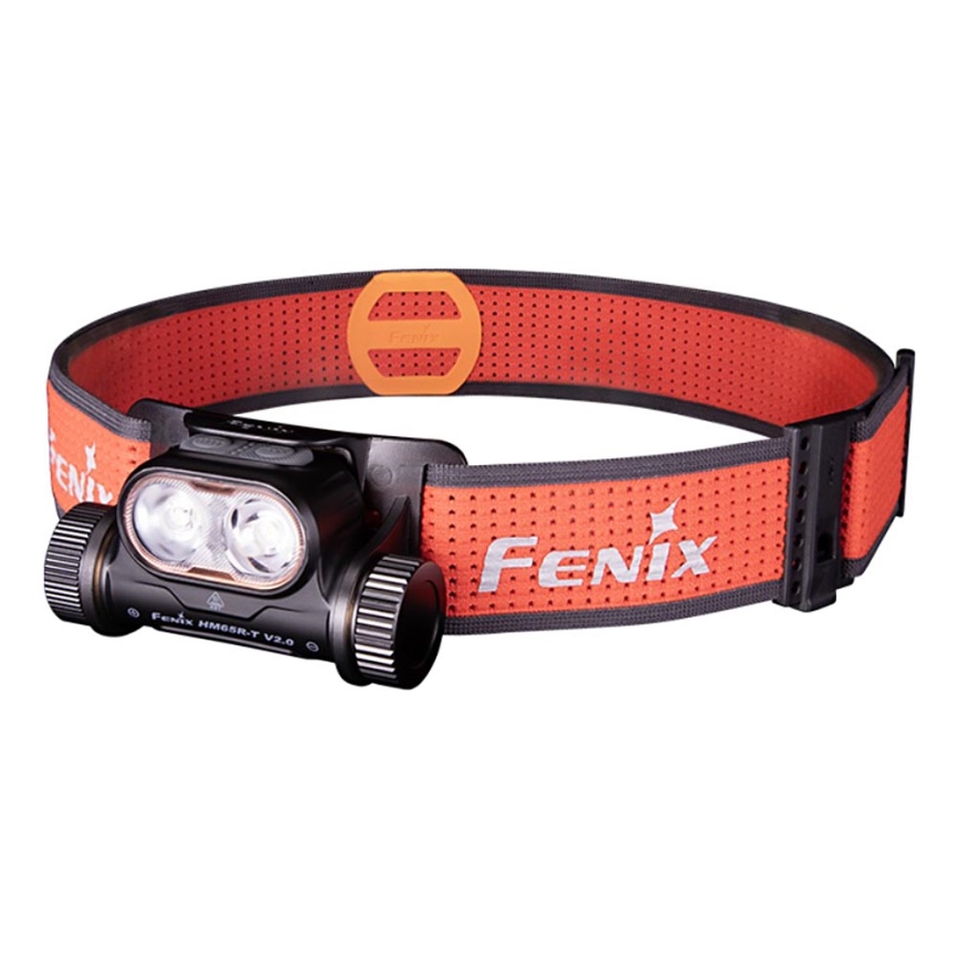 Fenix HM65RTV20BLC- LED Dimbaar oplaadbaar hoofdlamp LED/USB/2xCR123A IP68 3400 mAh zwart/oranje