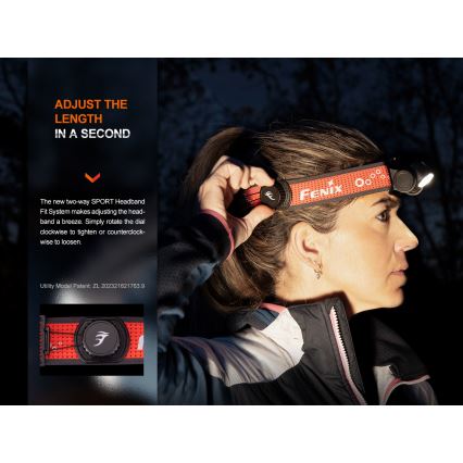 Fenix HM65RTV20BLC- LED Dimbaar oplaadbaar hoofdlamp LED/USB/2xCR123A IP68 3400 mAh zwart/oranje