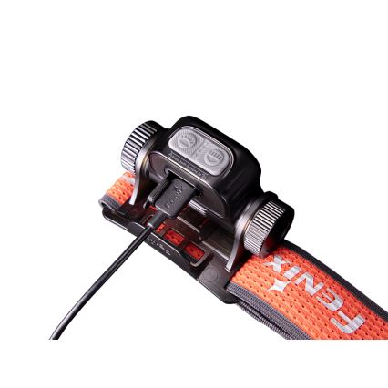 Fenix HM65RTV20BLC- LED Dimbaar oplaadbaar hoofdlamp LED/USB/2xCR123A IP68 3400 mAh zwart/oranje