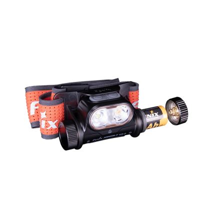 Fenix HM65RTV20BLC- LED Dimbaar oplaadbaar hoofdlamp LED/USB/2xCR123A IP68 3400 mAh zwart/oranje